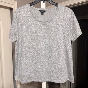 Simply Vera Vera Wang Gray Patterned Women's Top